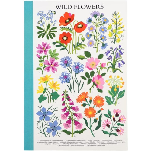 A5 notebook - Wild Flowers, REX LONDON English Book