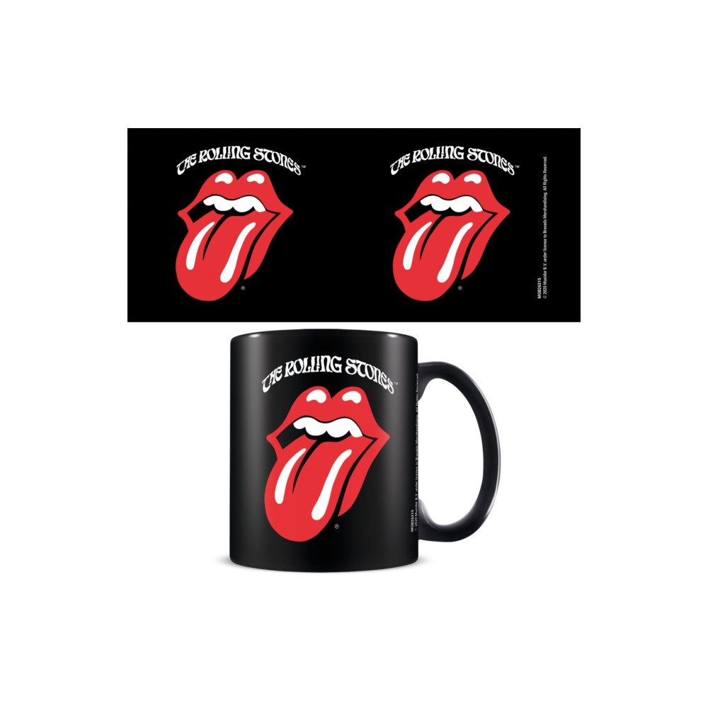 Produktbild för Rolling Stones (Retro Tongue) 11oz/315ml Black Mug