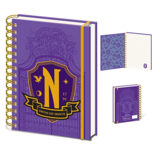 Pyramid International Wednesday (Nevermore Shield) A5 Wiro Notebook (häftad, eng)