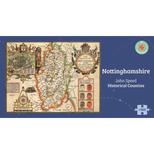 ALL JIGSAW PUZZLES Nottinghamshire Historical 1610 Map 1000 Piece Puzzle (häftad, eng)