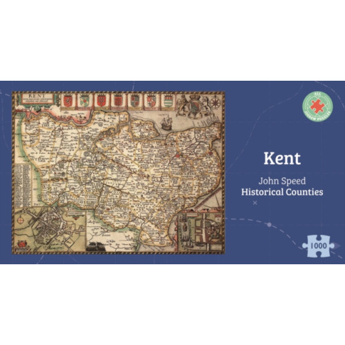 ALL JIGSAW PUZZLES Kent Historical 1610 Map 1000 Piece Puzzle (häftad, eng)