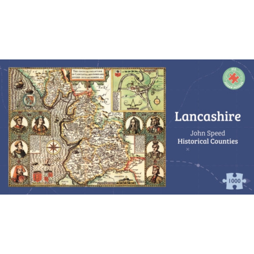 ALL JIGSAW PUZZLES Lancashire Historical 1610 Map 1000 Piece Puzzle (häftad, eng)