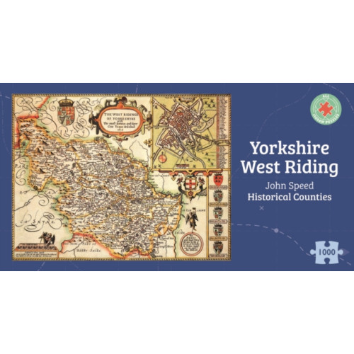 ALL JIGSAW PUZZLES Yorkshire West Riding Historical 1610 Map 1000 Piece Puzzle (häftad, eng)