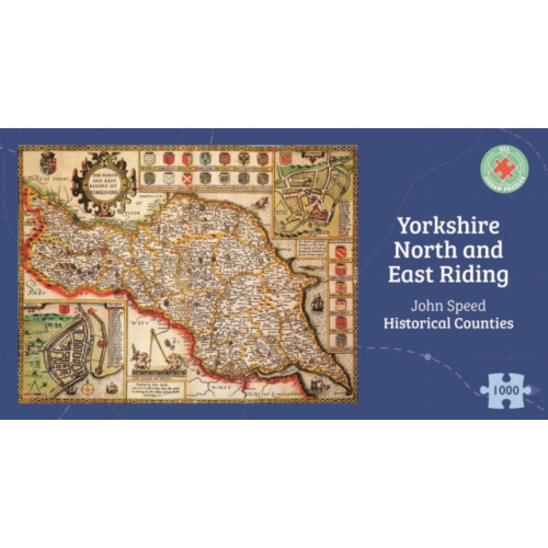 ALL JIGSAW PUZZLES Yorkshire North & East Riding  Historical 1610 Map 1000 Piece Puzzle (häftad, eng)