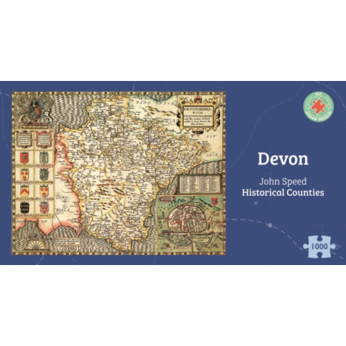 ALL JIGSAW PUZZLES Devon Historical 1610 Map 1000 Piece Puzzle (häftad, eng)