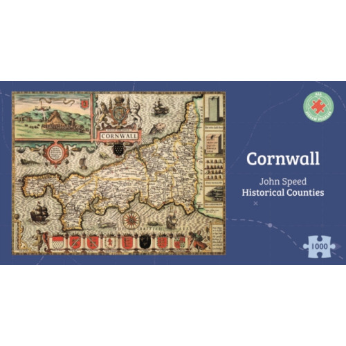 ALL JIGSAW PUZZLES Cornwall Historical 1610 Map 1000 Piece Puzzle (häftad, eng)