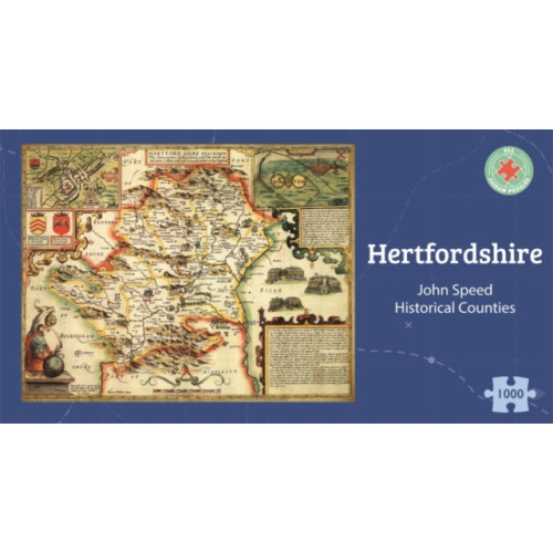 ALL JIGSAW PUZZLES Hertfordshire Historical 1610 Map 1000 Piece Puzzle (häftad, eng)