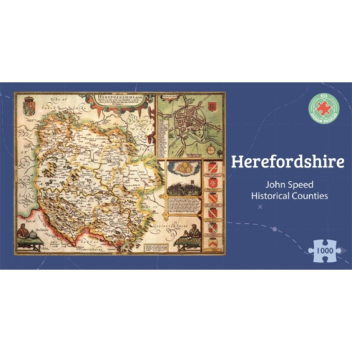 ALL JIGSAW PUZZLES Herefordshire Historical 1610 Map 1000 Piece Puzzle (häftad, eng)