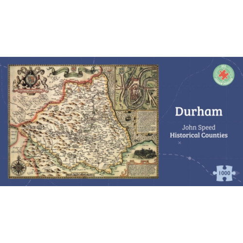 ALL JIGSAW PUZZLES Durham Historical 1610 Map 1000 Piece Puzzle (häftad, eng)