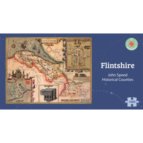 ALL JIGSAW PUZZLES Flintshire Historical 1610 Map 1000 Piece Puzzle (häftad, eng)