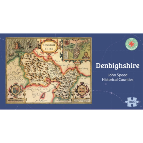 ALL JIGSAW PUZZLES Denbighshire Historical 1610 Map 1000 Piece Puzzle (häftad, eng)