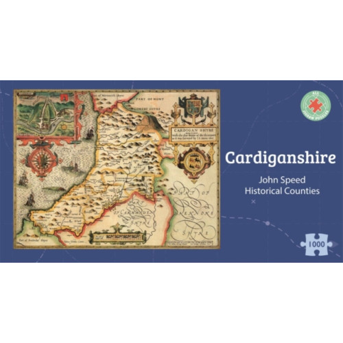 ALL JIGSAW PUZZLES Cardiganshire Historical 1610 Map 1000 Piece Puzzle (häftad, eng)