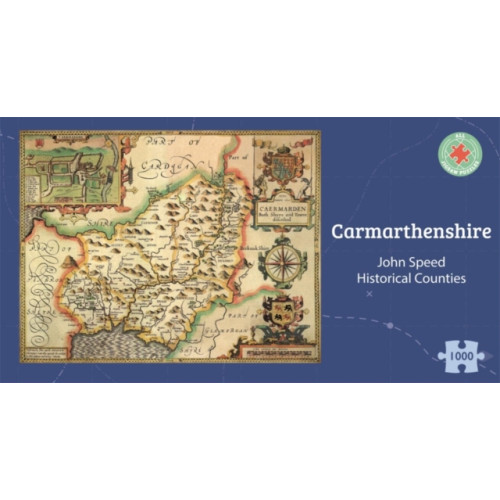 ALL JIGSAW PUZZLES Carmarthenshire Historical 1610 Map 1000 Piece Puzzle (häftad, eng)