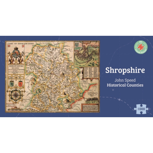 ALL JIGSAW PUZZLES Shropshire Historical 1610 Map 1000 Piece Puzzle (häftad, eng)