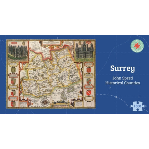 ALL JIGSAW PUZZLES Surrey Historical 1610 Map 1000 Piece Puzzle (häftad, eng)