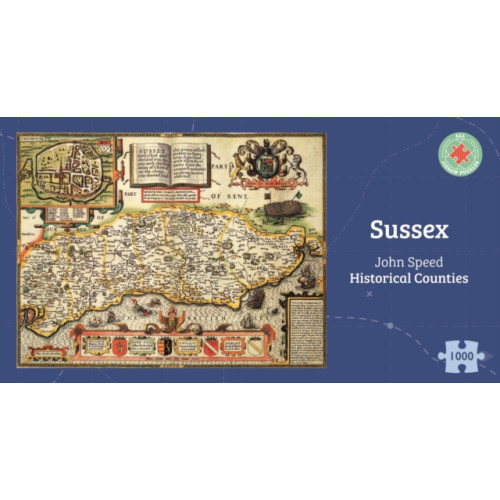 ALL JIGSAW PUZZLES Sussex Historical 1610 Map 1000 Piece Puzzle (häftad, eng)