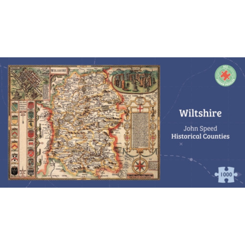 ALL JIGSAW PUZZLES Wiltshire Historical 1610 Map 1000 Piece Puzzle (häftad, eng)