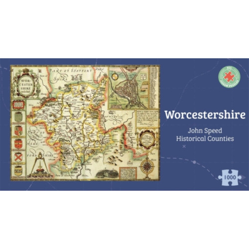 ALL JIGSAW PUZZLES Worcestershire Historical 1610 Map 1000 Piece Puzzle (häftad, eng)