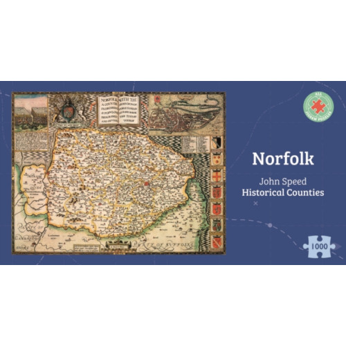 ALL JIGSAW PUZZLES Norfolk Historical 1610 Map 1000 Piece Puzzle (häftad, eng)