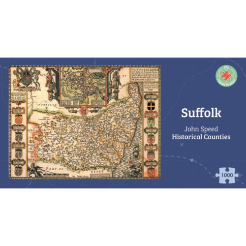 ALL JIGSAW PUZZLES Suffolk Historical 1610 Map 1000 Piece Puzzle (häftad, eng)