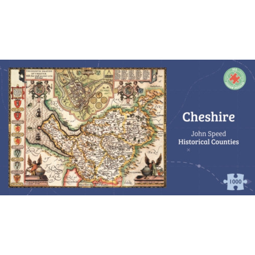 ALL JIGSAW PUZZLES Cheshire Historical 1610 Map 1000 Piece Puzzle (häftad, eng)