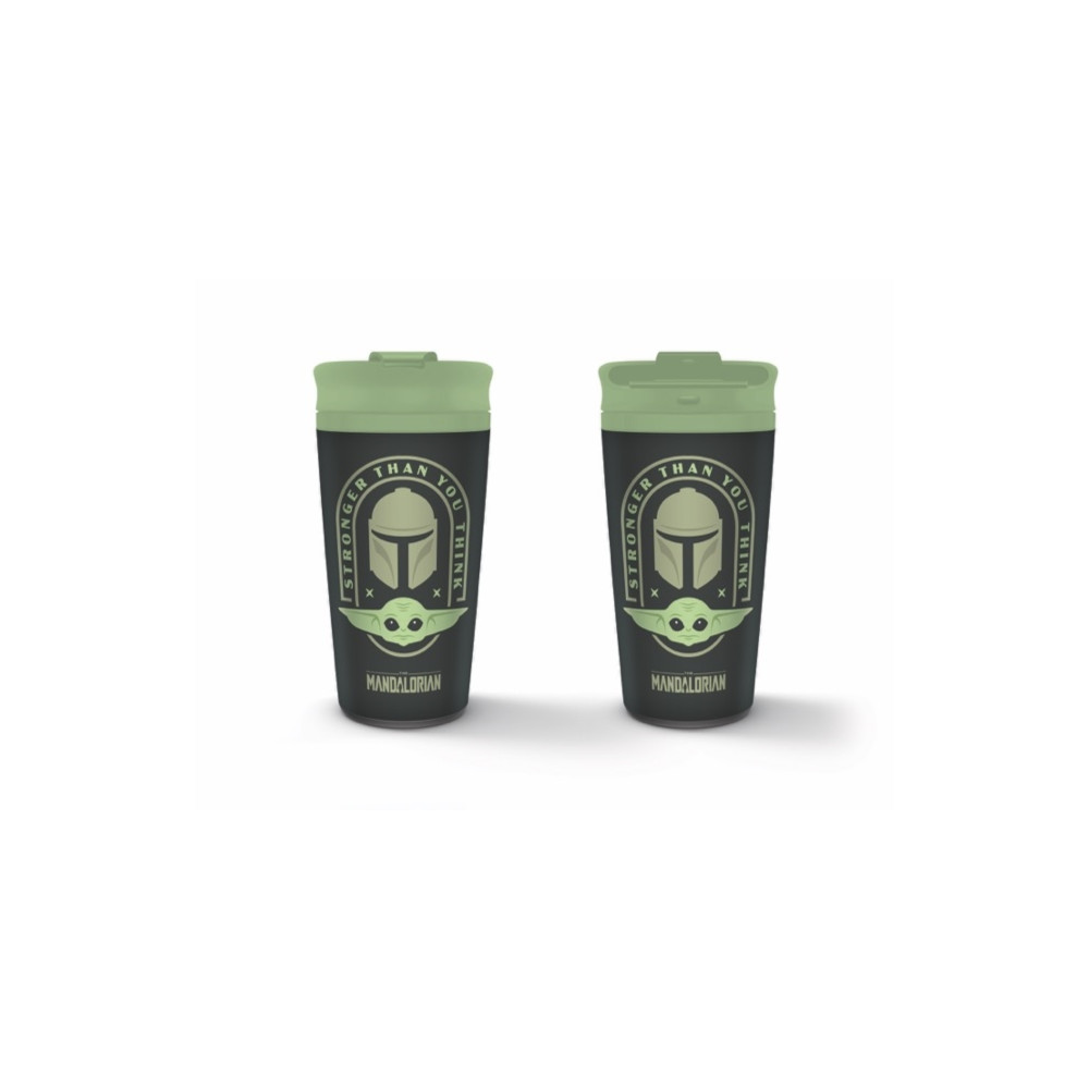 Produktbild för Star Wars: The Mandalorian (Stronger Than You Think) Metal Travel Mug