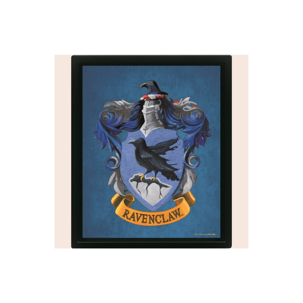 Produktbild för Harry Potter (Colourful Crest Ravenclaw) 3D Lenticular Poster (Framed)
