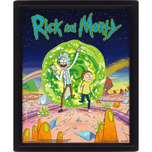 Pyramid International Rick And Morty (Portal) 10 x 8" 3D Lenticular Poster (Framed) (häftad, eng)