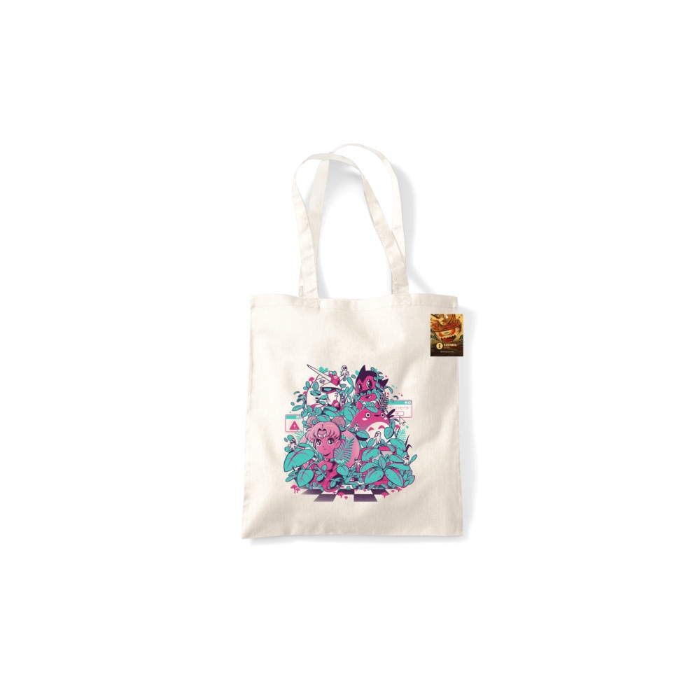 Produktbild för Ilustrata (Anime Wave) Natural Tote Bag