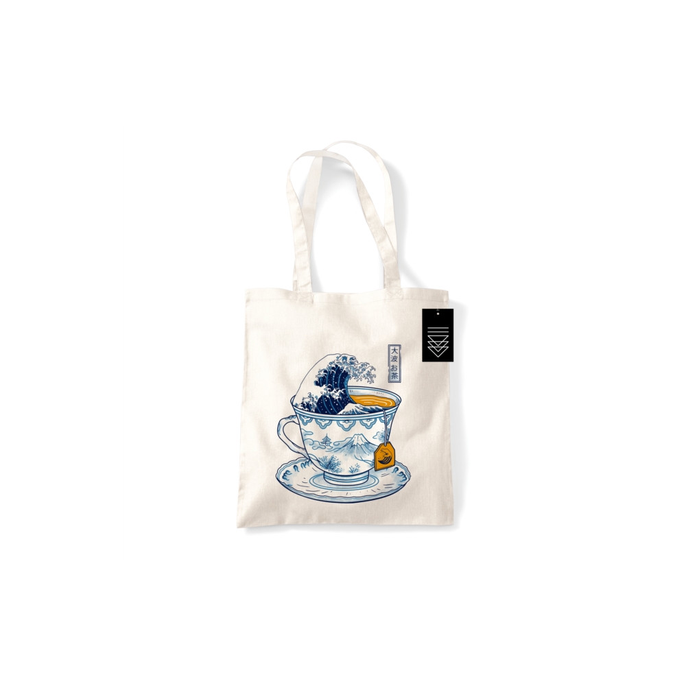 Produktbild för Vincent Trinidad (The Great Kanagawa Tea) Natural Tote Bag