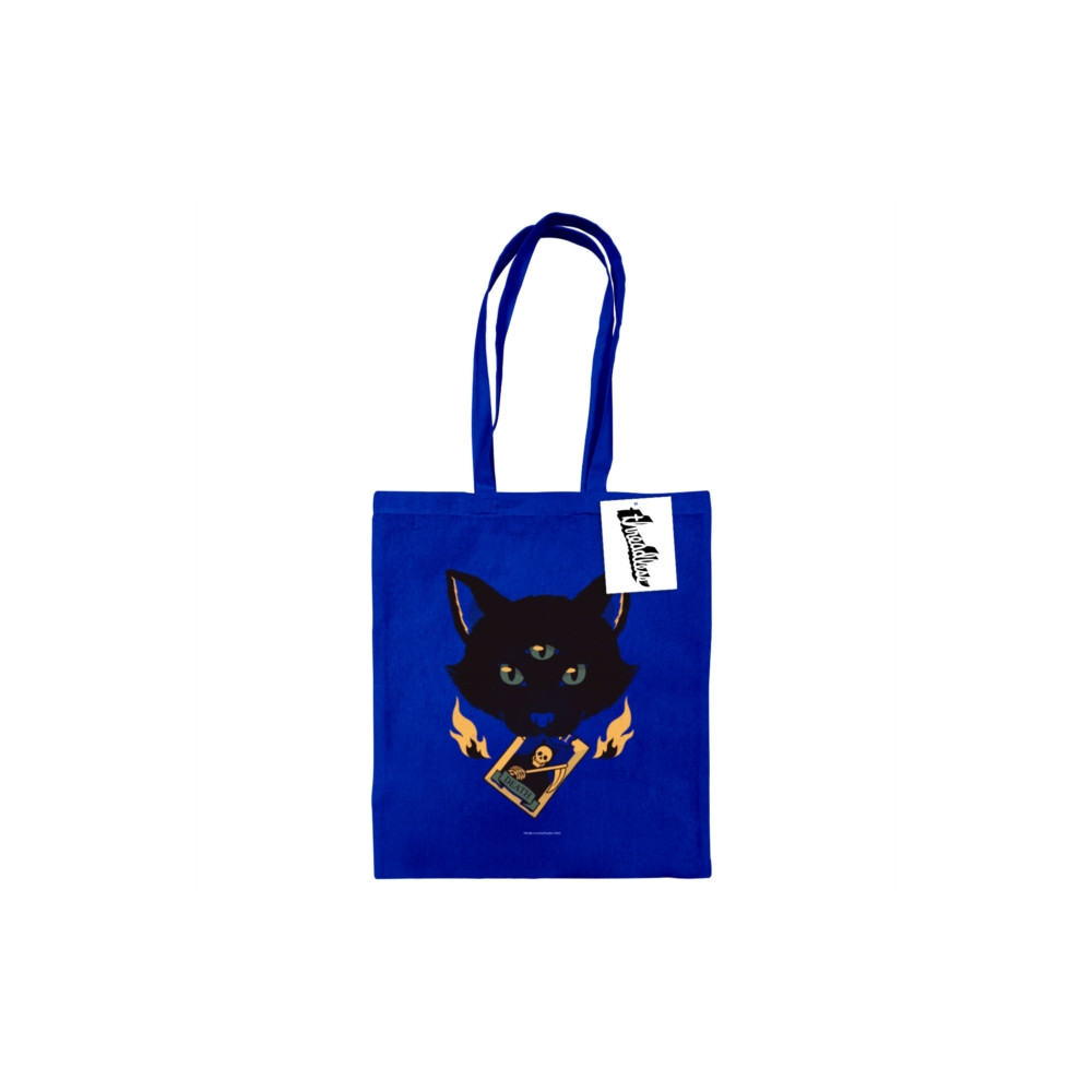 Produktbild för Tobe Fonseca (Cat Tarot Death) Blue Tote Bag