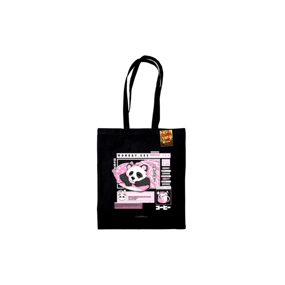 Produktbild för Ilustrata (Monday.Exe) Black Tote Bag