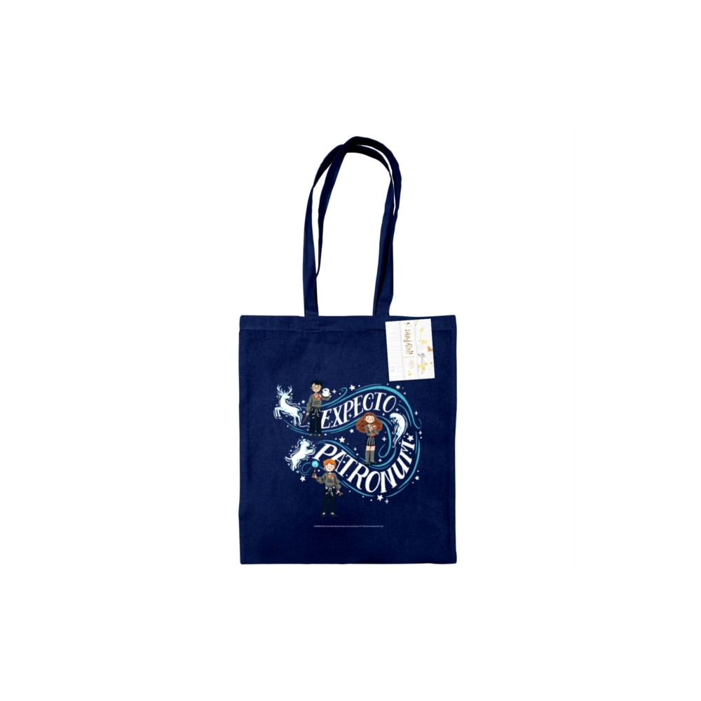 Produktbild för Harry Potter (Expecto Patronum) French Navy Tote Bag