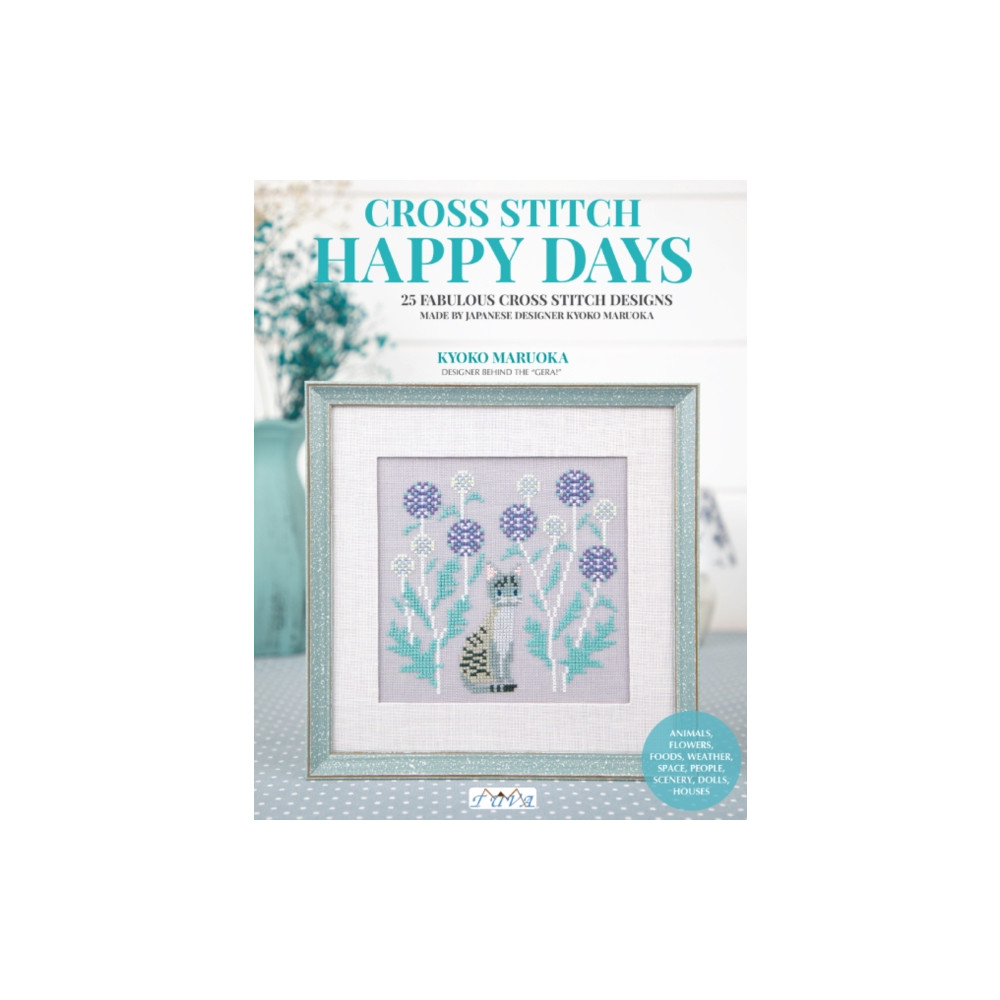 Produktbild för Happy Days Cross Stitch (häftad, eng)