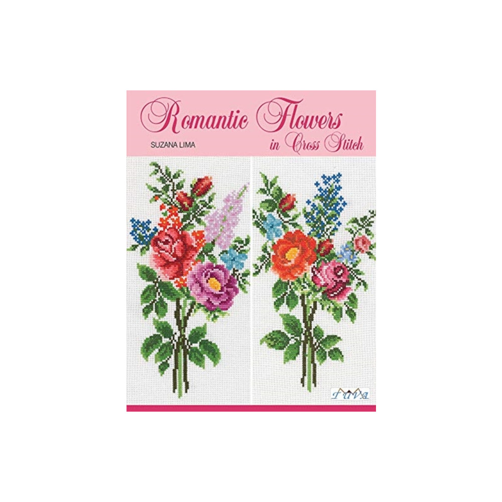Produktbild för Romantic Flowers in Cross Stitch (häftad, eng)