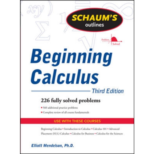 McGraw-Hill Education - Europe Schaum's Outline of Beginning Calculus, Third Edition (häftad, eng)