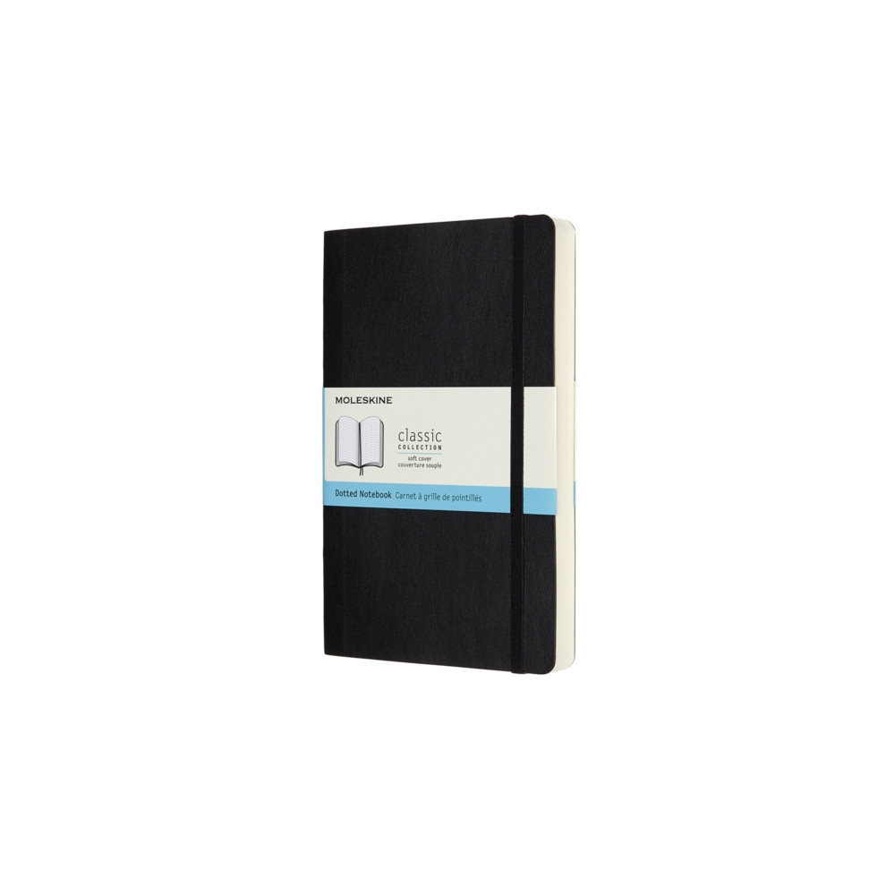Produktbild för Moleskine Expanded Large Dotted Softcover Notebook: Black