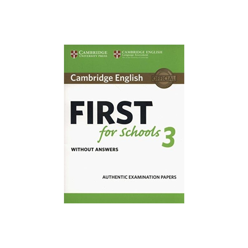 Produktbild för Cambridge English First for Schools 3 Student's Book without Answers (häftad, eng)