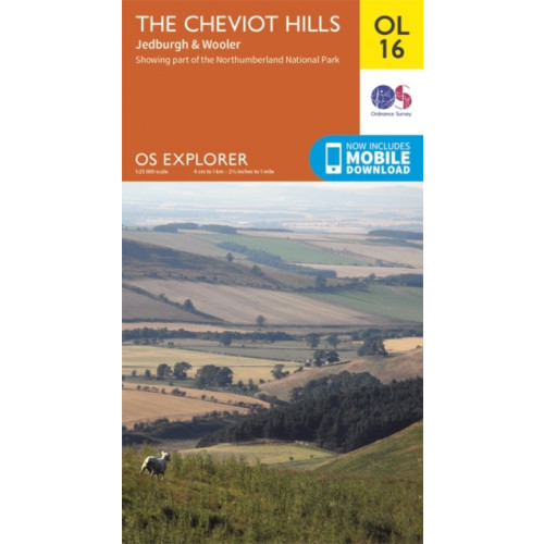 Ordnance Survey The Cheviot Hills, Jedburgh & Wooler