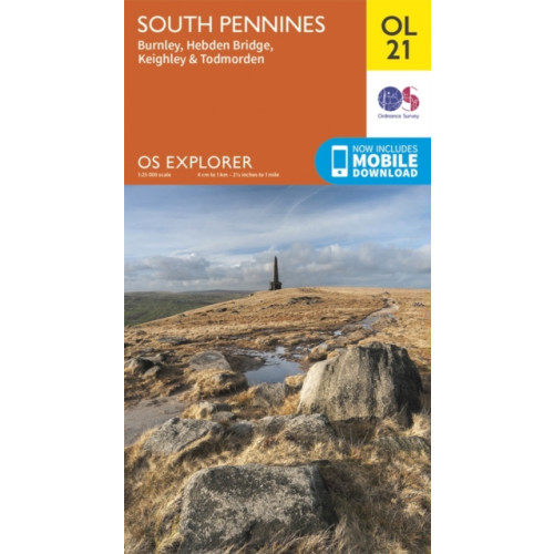 Ordnance Survey South Pennines, Burnley, Hebden Bridge, Keighley & Todmorden