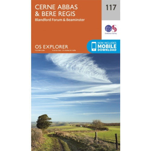 Ordnance Survey Cerne Abbas and Bere Regis, Blandford Forum and Beaminster