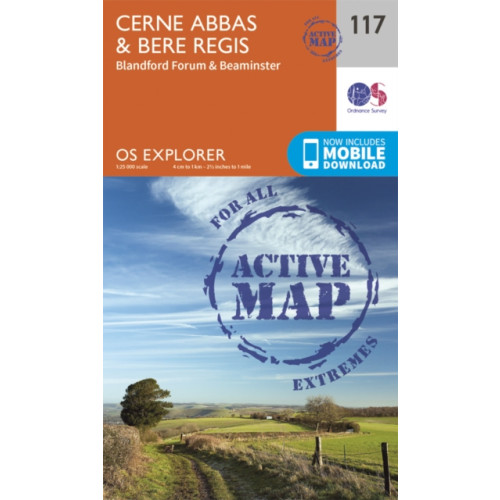 Ordnance Survey Cerne Abbas and Bere Regis, Blandford Forum and Beaminster