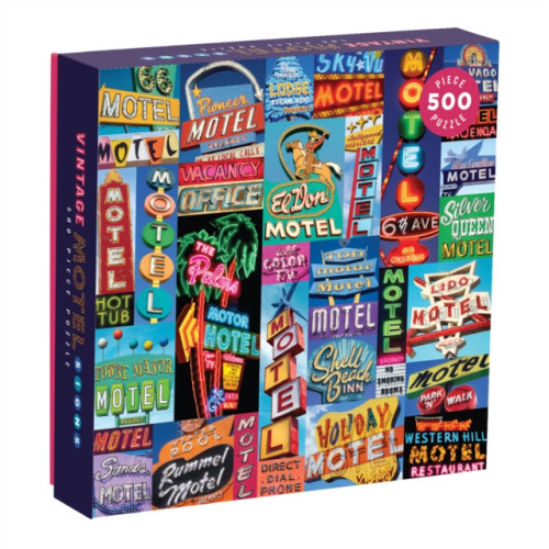 Galison Vintage Motel Signs 500 Piece Puzzle