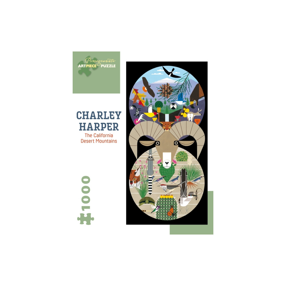 Produktbild för Charley Harper the California Desert Mountains 1000-Piece Jigsaw Puzzle