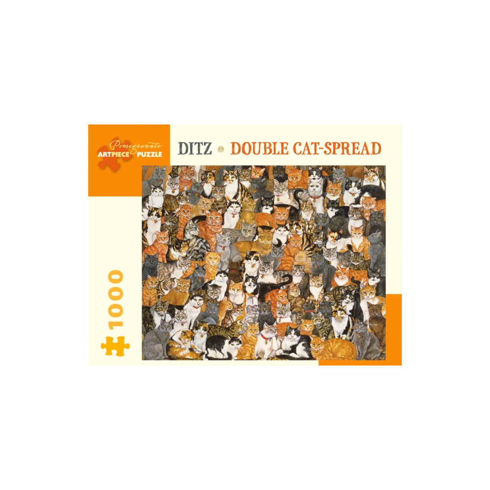 Produktbild för Ditz Double Cat-Spread 1000-Piece Jigsaw Puzzle