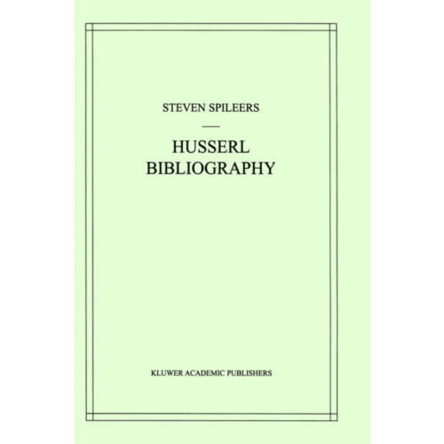 SPRINGER Edmund Husserl Bibliography (inbunden, eng)