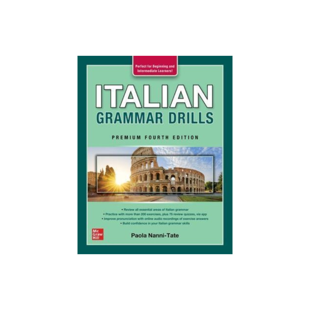 Produktbild för Italian Grammar Drills, Premium Fourth Edition (häftad, eng)