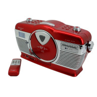Miniatyr av produktbild för Retro CD Radio Röd