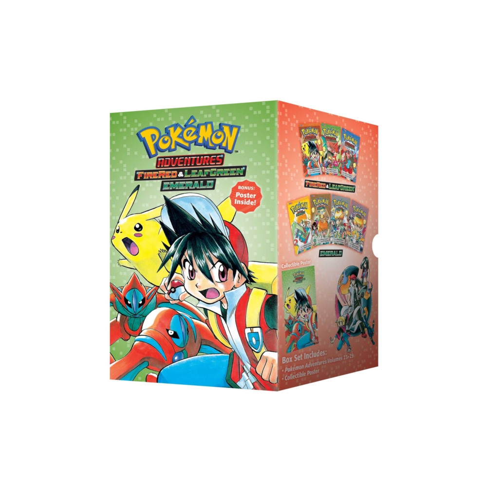 Produktbild för Pokemon Adventures FireRed & LeafGreen / Emerald Box Set (häftad, eng)