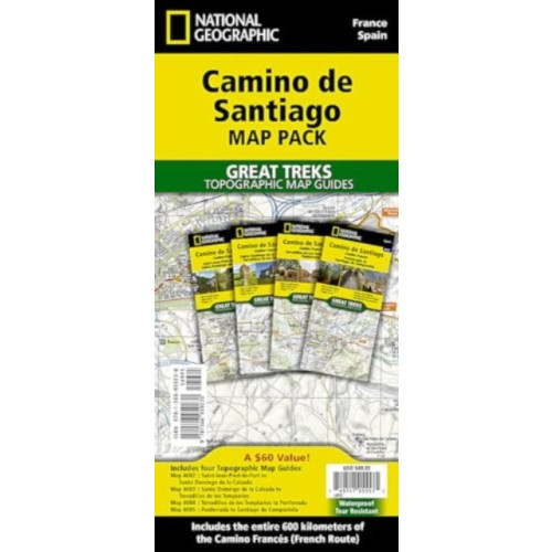 National Geographic Maps Camino de Santiago Map Map Pack Bundle